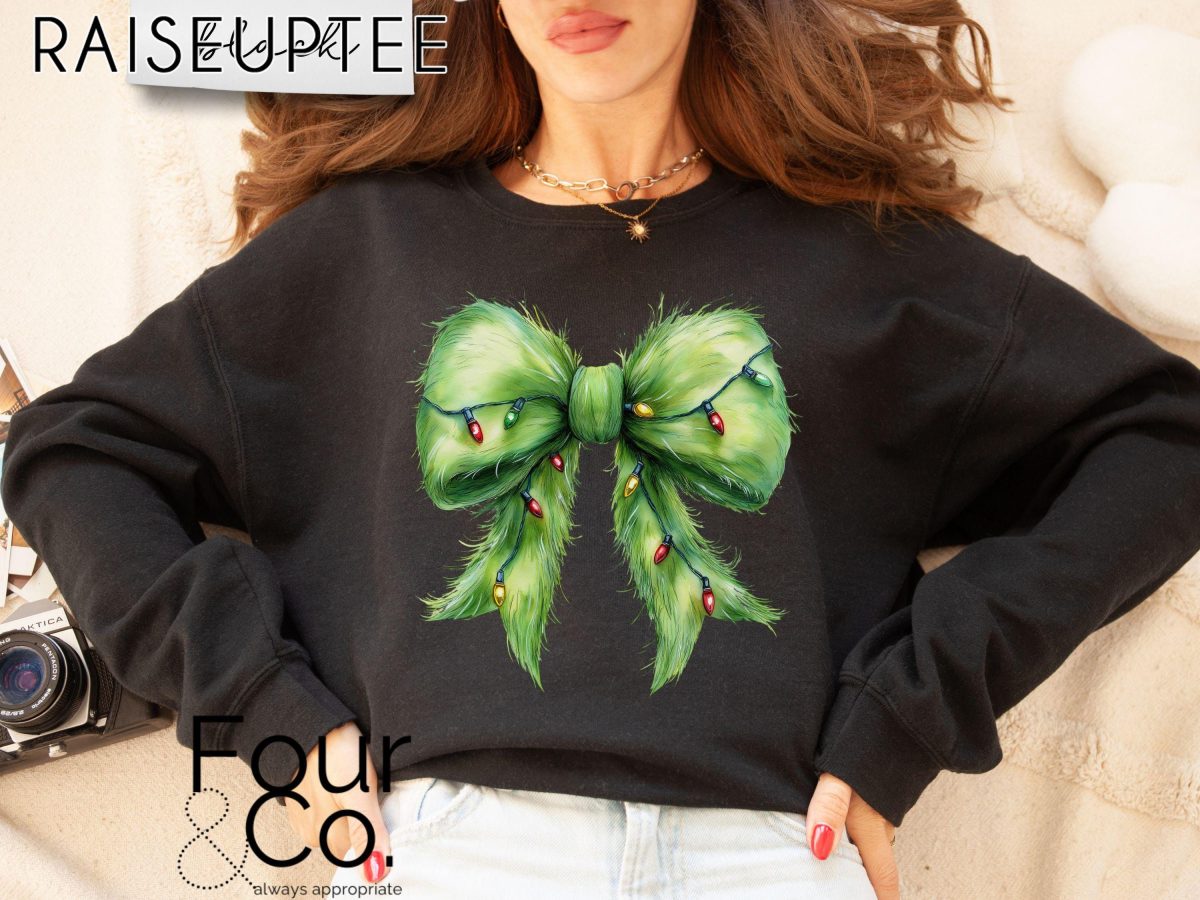 Grinchmas Bow Sweatshirt Coquette Grinchmas Sweatshirt 7 scaled