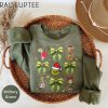 Grinchmas Coquette Bow Sweatshirt Green Fur Sweatshirt Santa Hat Sweatshirt Grinchmas Sweatshirt Christmas Lights Bow Funny Christmas 2