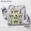 Grinchmas Coquette Bow Sweatshirt Green Fur Sweatshirt Santa Hat Sweatshirt Grinchmas Sweatshirt Christmas Lights Bow Funny Christmas 3