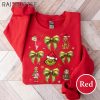 Grinchmas Coquette Bow Sweatshirt Green Fur Sweatshirt Santa Hat Sweatshirt Grinchmas Sweatshirt Christmas Lights Bow Funny Christmas 4