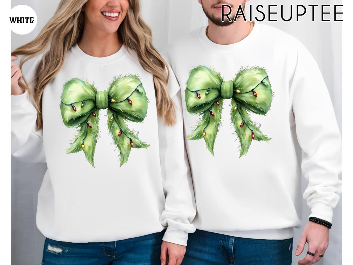 Grinchmas Coquette Bow Sweatshirt Womens Christmas Sweatshirt Grinchmas Sweatshirt Funny Holiday Hoodie Winter Sweatshirt Xmas Sweater 4 scaled