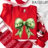 Grinchmas Coquette Bow Sweatshirt Womens Christmas Sweatshirt Grinchmas Sweatshirt Funny Holiday Hoodie Winter Sweatshirt Xmas Sweater 8