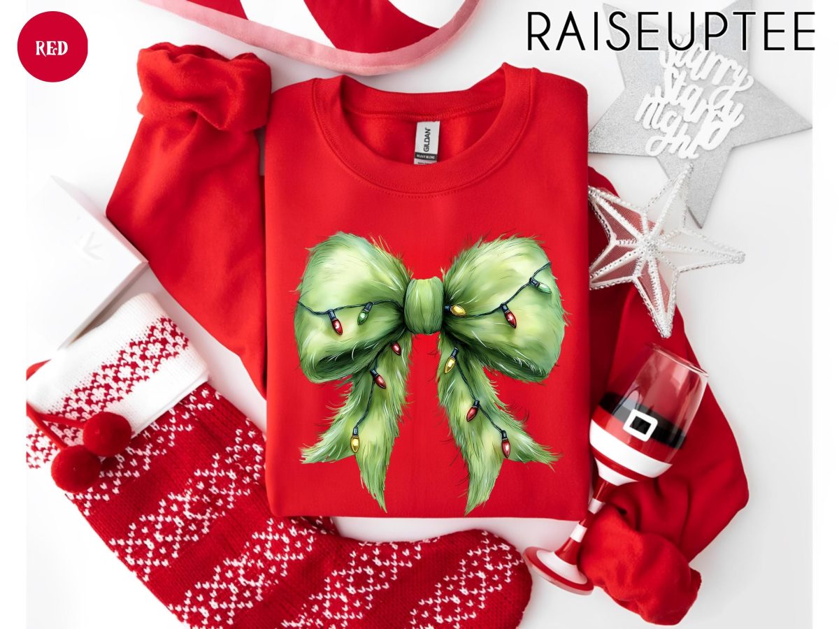 Grinchmas Coquette Bow Sweatshirt Womens Christmas Sweatshirt Grinchmas Sweatshirt Funny Holiday Hoodie Winter Sweatshirt Xmas Sweater 8 scaled