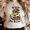 Grinchy but Boujee Christmas Sweatshirt Trendy Bougie Holiday Sweater Funny Christmas Gifts for Her Leopard Print Grinchmas Women Xmas 1