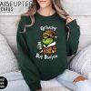 Grinchy but Boujee Christmas Sweatshirt Trendy Bougie Holiday Sweater Funny Christmas Gifts for Her Leopard Print Grinchmas Women Xmas 2