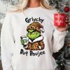 Grinchy but Boujee Christmas Sweatshirt Trendy Bougie Holiday Sweater Funny Christmas Gifts for Her Leopard Print Grinchmas Women Xmas 5