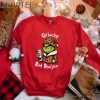 Grinchy but Boujee Christmas Sweatshirt Trendy Bougie Holiday Sweater Funny Christmas Gifts for Her Leopard Print Grinchmas Women Xmas 6