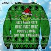 Hate Hate Hate Grinch Cute Ugly Christmas Sweaters 4 4