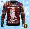 Hippie I CanT Hear You Ugly Unicorn Christmas Sweater 1 1