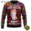 Hippie I CanT Hear You Ugly Unicorn Christmas Sweater 2 2