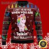 Hippie I CanT Hear You Ugly Unicorn Christmas Sweater 5 5