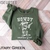 Howdy Christmas Yall Sweatshirt Western Christmas Sweatshirt Cowboy Xmas Gift Holiday Season Sweater Country Christmas Gift Cowgirl Tee 2