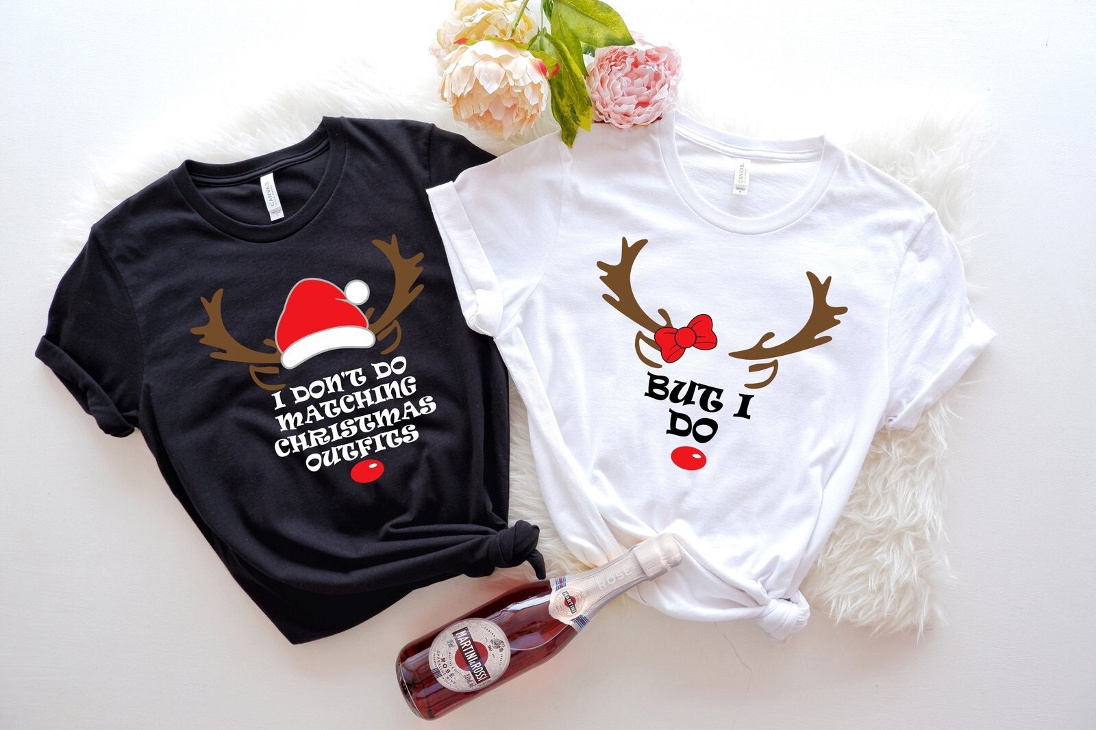 Husband Wife Christmas Matching Shirt, Christmas Couples Tee, Couple Christmas Shirts Raiseuptee