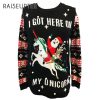 I Got Here On My Unicorn Christmas Sweater 2 2