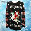 I Got Here On My Unicorn Christmas Sweater 4 4