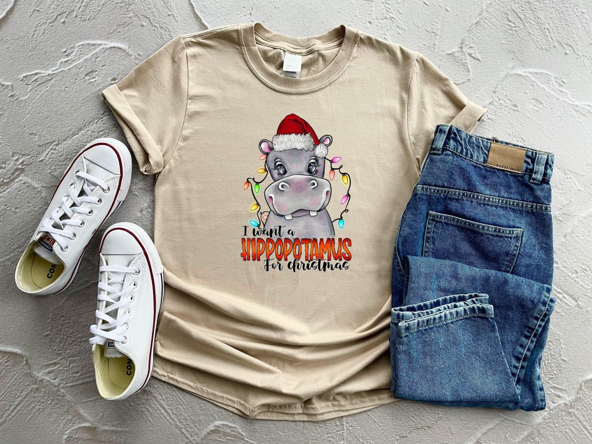 I Want A Hippopotamus For Christmas Shirt Hippo Christmas Lights Shirt Xmas Party Shirt Family Christmas Shirt Gift For Christmas 2 scaled