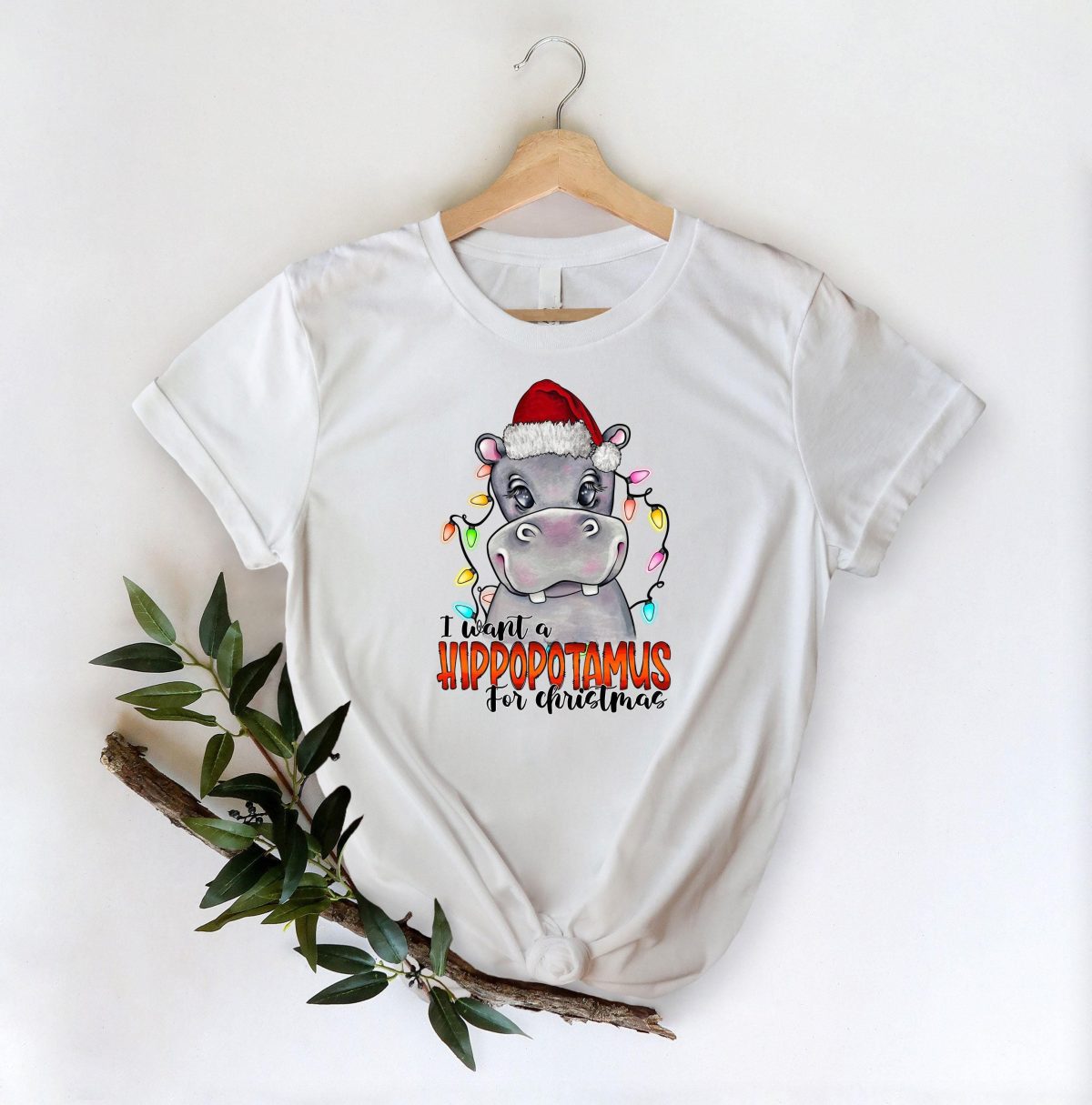 I Want A Hippopotamus For Christmas Shirt Hippo Christmas Lights Shirt Xmas Party Shirt Family Christmas Shirt Gift For Christmas 3 scaled