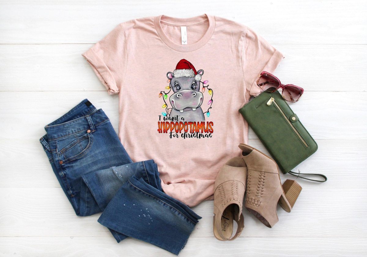 I Want A Hippopotamus For Christmas Shirt Hippo Christmas Lights Shirt Xmas Party Shirt Family Christmas Shirt Gift For Christmas 5 scaled