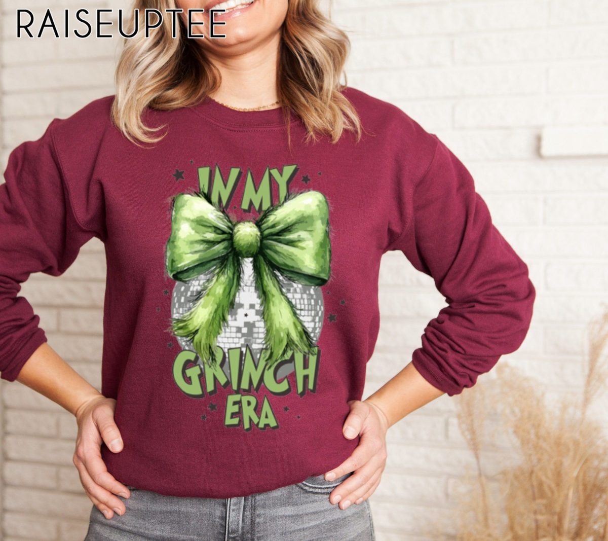 In My Grinch Era Sweatshirt Funny Grinch Sweatshirt Christmas Party Sweatshirt Grinchmas Sweatshirt Grinch Lovers Shirt AKR365 3