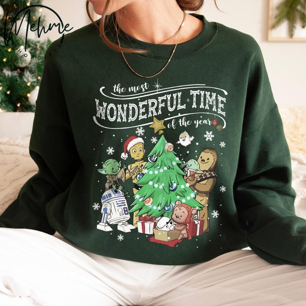 Its The Most Wonderful Time Of The Years Star Wars Characters Group Christmas Tree Shirt Galaxy Wars Christmas Shirt Baby Yoda Shirts 3