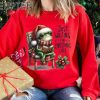 Just Waiting for Christmas Sweatshirt Christmas Frog Sweater Funny Christmas Shirt Christmas Santa Crewneck 2