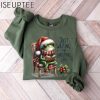 Just Waiting for Christmas Sweatshirt Christmas Frog Sweater Funny Christmas Shirt Christmas Santa Crewneck 3