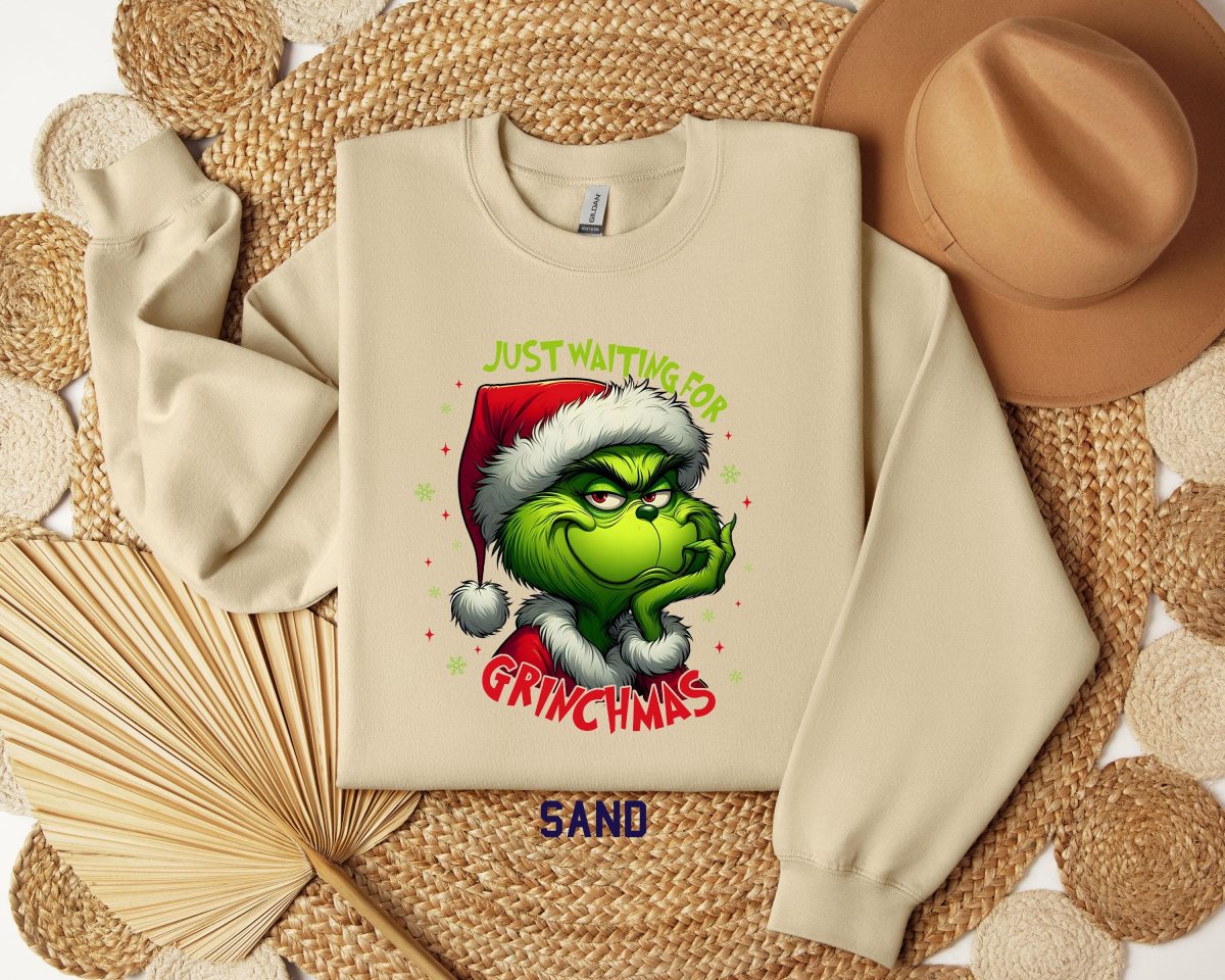 Just Waiting for Grinch Sweatshirt Grinch Shirt Christmas Grinch Sweatshirt Christmas Sweatshirt Christmas Shirt Merry Christmas Shirt 2 scaled