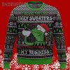 Kermit Frog None of my Business Christmas Ugly Sweater 5 5