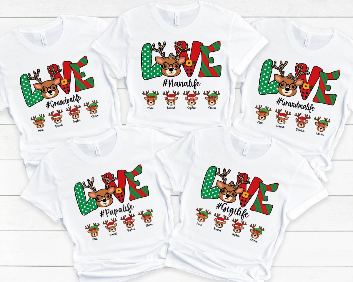 Love Nanalife T shirt Custom Name Personalized Family Love Grandma Shirt Family Shirts Nanalife Shirt Nanalife Gift Reindeer Shirt 1 scaled