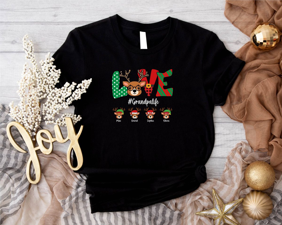 Love Nanalife T shirt Custom Name Personalized Family Love Grandma Shirt Family Shirts Nanalife Shirt Nanalife Gift Reindeer Shirt 4 scaled