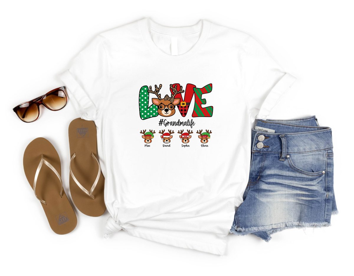 Love Nanalife T shirt Custom Name Personalized Family Love Grandma Shirt Family Shirts Nanalife Shirt Nanalife Gift Reindeer Shirt 5 scaled