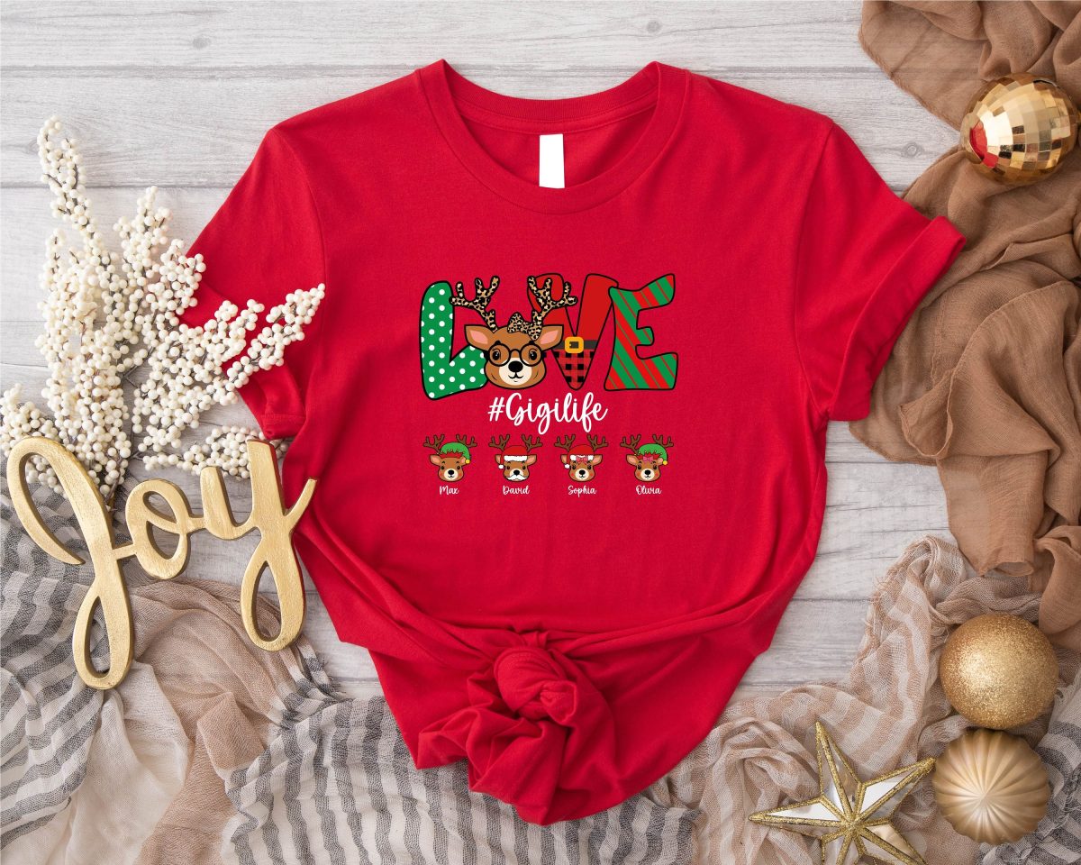 Love Nanalife T shirt Custom Name Personalized Family Love Grandma Shirt Family Shirts Nanalife Shirt Nanalife Gift Reindeer Shirt 6 scaled