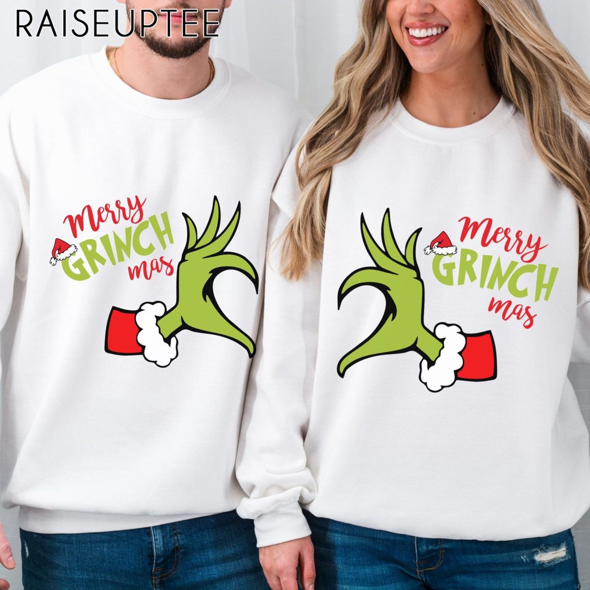 Merry Grinchmas Christmas Sweatshirt shirt for Couples Christmas Couples Matching Sweatshirt Shirt Grinch Couple Sweatshirt Shirt 3