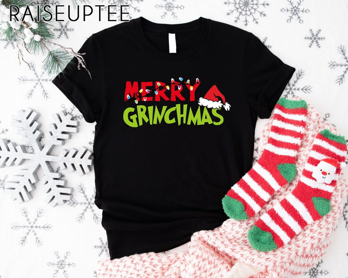 Merry Grinchmas Sweatshirt Grinch Holiday Shirt Funny Family Shirt Christmas Gifts Shirt Whimsical GRINCHMAS Sweater Christmas Gift Idea 2 5