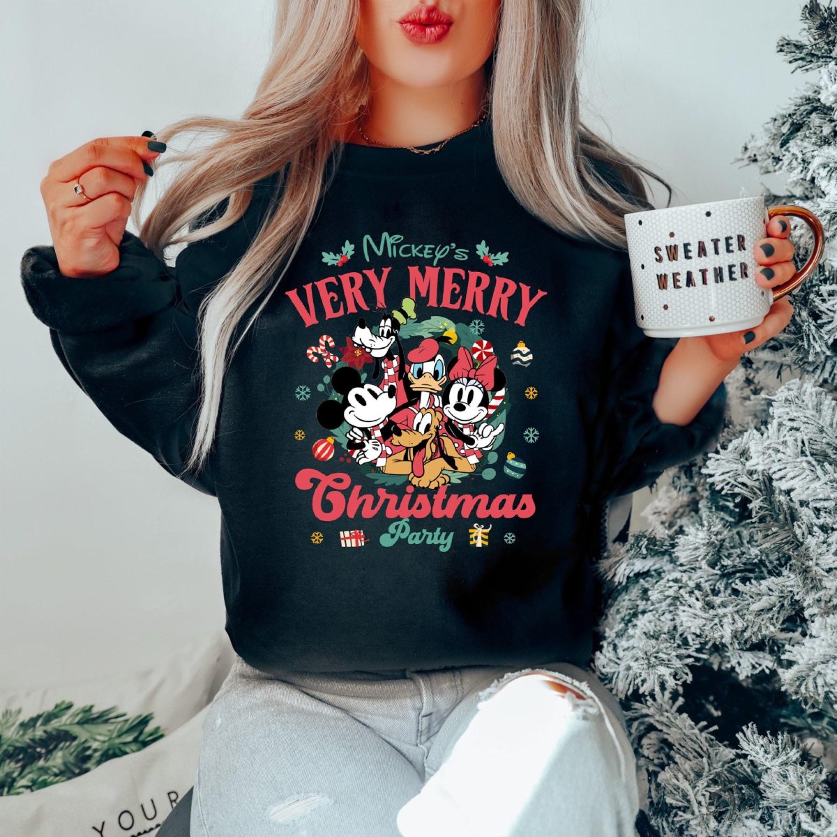 Mickeys Very Merry Christmas Party 2024 Sweatshirt Christmas Family Matching Shirt Mickey Christmas Merry Christmas Disney Christmas 2