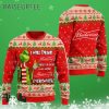 Miller High Life Beer Grinch I Will Drink Here Or There I Will Drink Everywhere Ugly Christmas Sweater 3 3