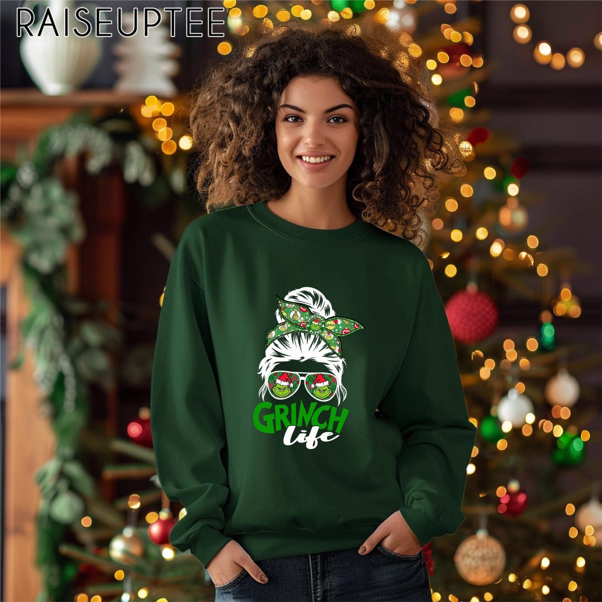 Mom Christmas Sweater Mrs Grnch Life Shirt Messy Bun Grinchmas Sweatshirt Mom Christmas Gift Grnch Winter Holiday Hoodie 5 scaled