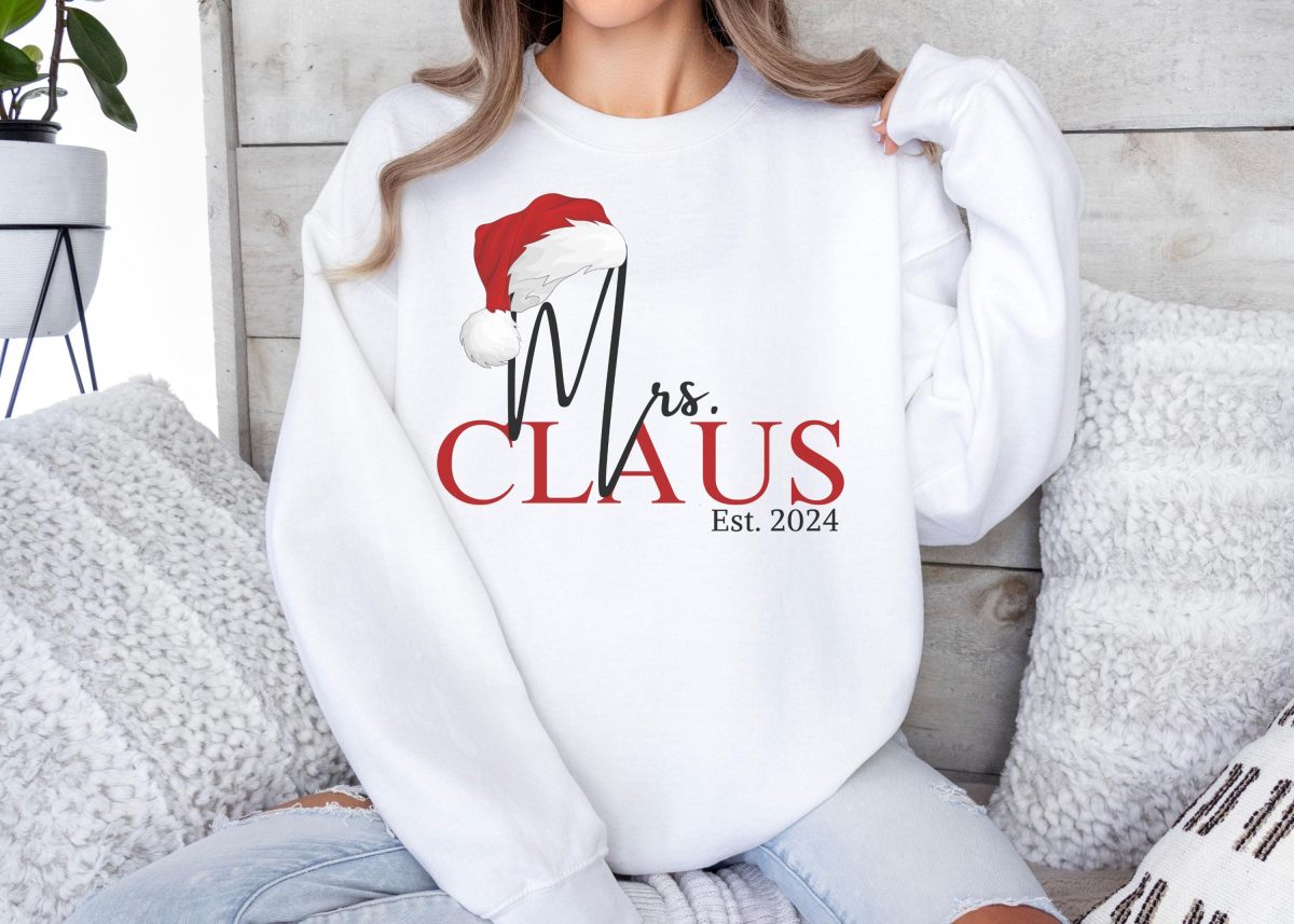 Mr Mrs Santa Claus Matching Couples Christmas Sweatshirt with Custom Established Year Matching Couples Christmas Pajama Couple Gift 2 scaled