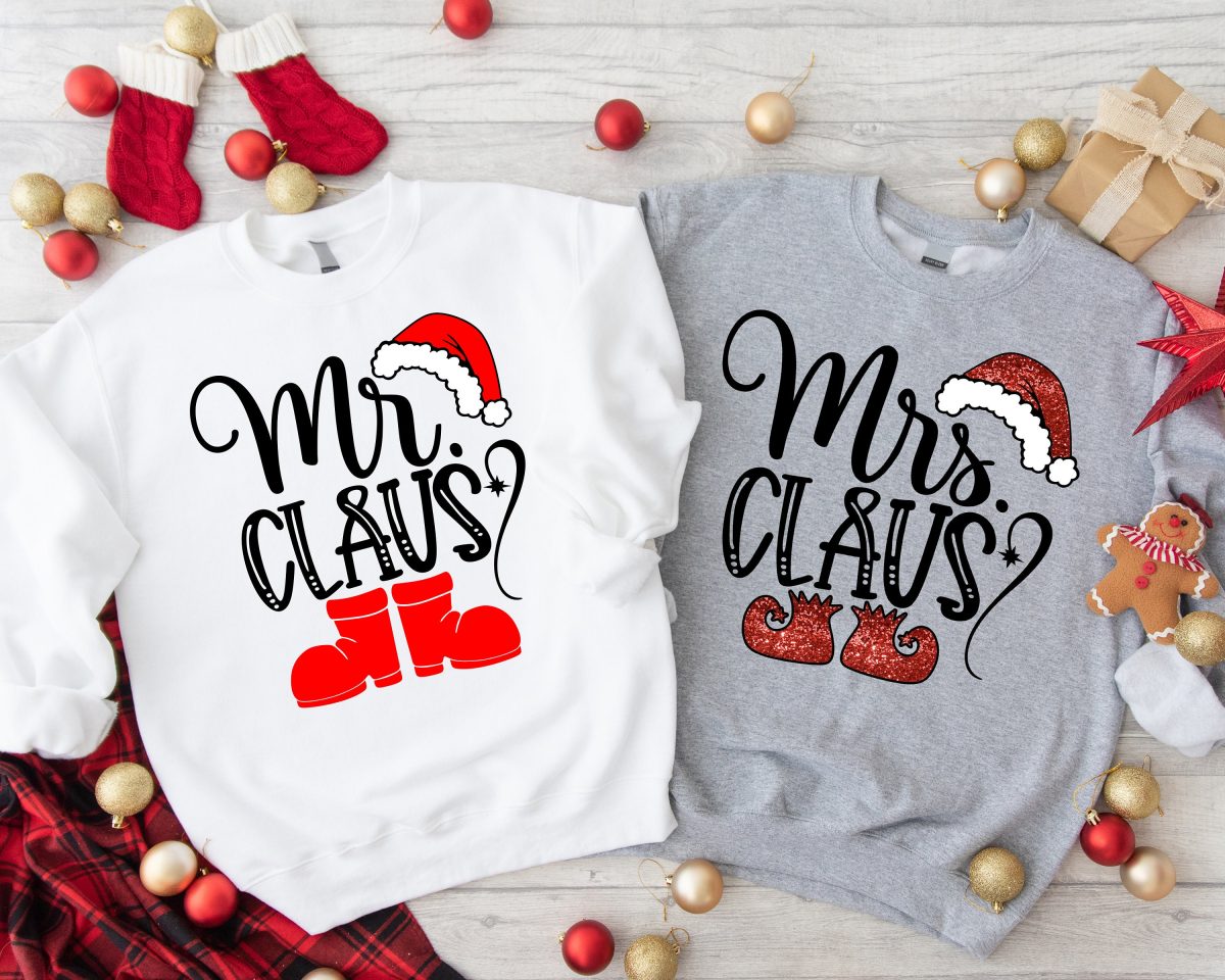 Mrs Claus Mr Claus Couples Santa Shirt Merry Christmas Sweatshirt Mr And Mrs Matching Christmas Sweater Christmas Couple Shirt 2 scaled