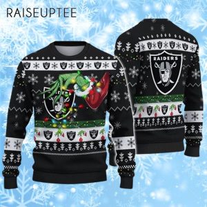 NFL Las Vegas Raiders Grinch Christmas Ugly Sweater