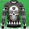 NFL Skull Flower Christmas Raiders Ugly Sweater 3 3