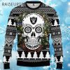 NFL Skull Flower Christmas Raiders Ugly Sweater 4 4