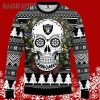 NFL Skull Flower Christmas Raiders Ugly Sweater 5 5