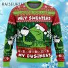 None of My Business Kermit The Frog Ugly Christmas Sweater 4 4