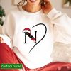 Personalized Christmas Alphabet Sweater Monogrammed Couple Christmas Shirt Holiday Matching Sweatshirt Matching Christmas Party Shirt 3