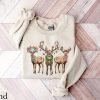 Reindeer Christmas Sweatshirt Womens Christmas Shirt Retro Christmas Shirt Holiday Sweaters Christmas Gifts Xmas Tshirt New Year Shirt 1