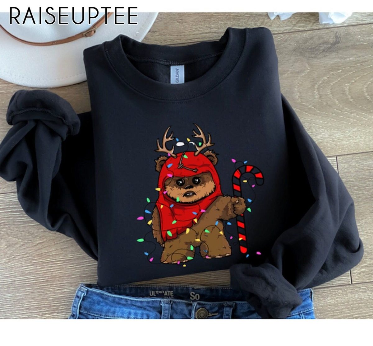 Reindeer Wicket Ewoks Endor Star Wars Christmas Lights Shirt Cute Star Wars Characters Christmas Tee Disneyland Vacation Party Trip Gift 5