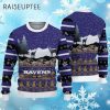 Reindeers Pattern Baltimore Ravens Ugly Christmas Sweater 4 4