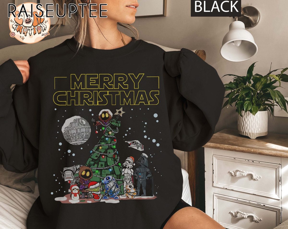 Retro Disney Star Wars Christmas Shirt Baby Yoda Christmas Darth Vader Christmas Funny Christmas Shirt Disney Christmas Shirt Xmas Trip 6 scaled