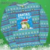 Santa's Little Slut Frog Ugly Christmas Sweater Funny Christmas Frog Sweater 3 3